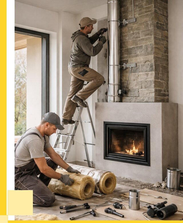 Монтаж дымоходов для каминов в Гукове от 15399 р. ЭриданГкв