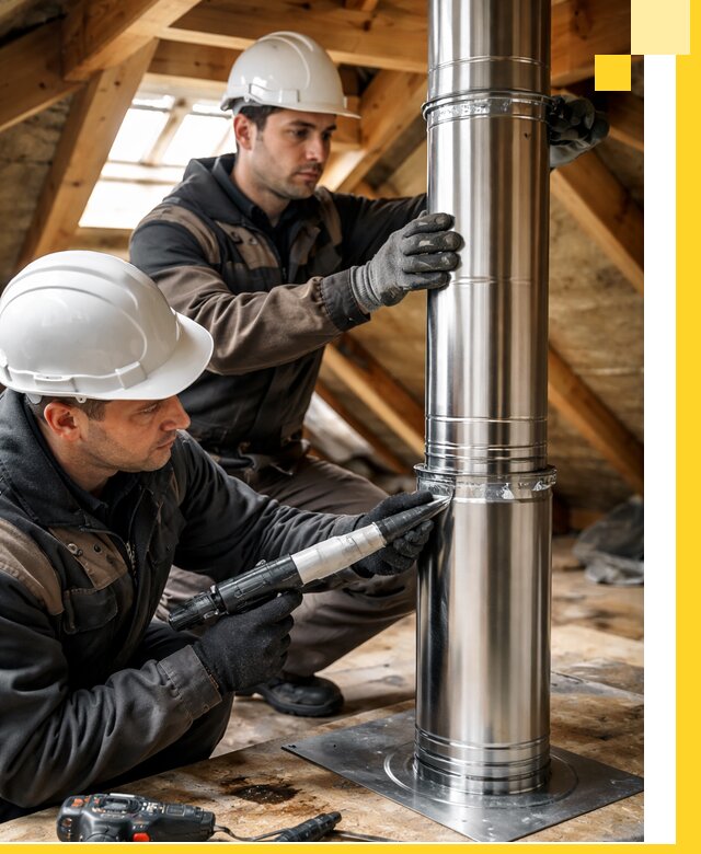 Монтаж дымоходов для каминов в Гукове с гарантией качества