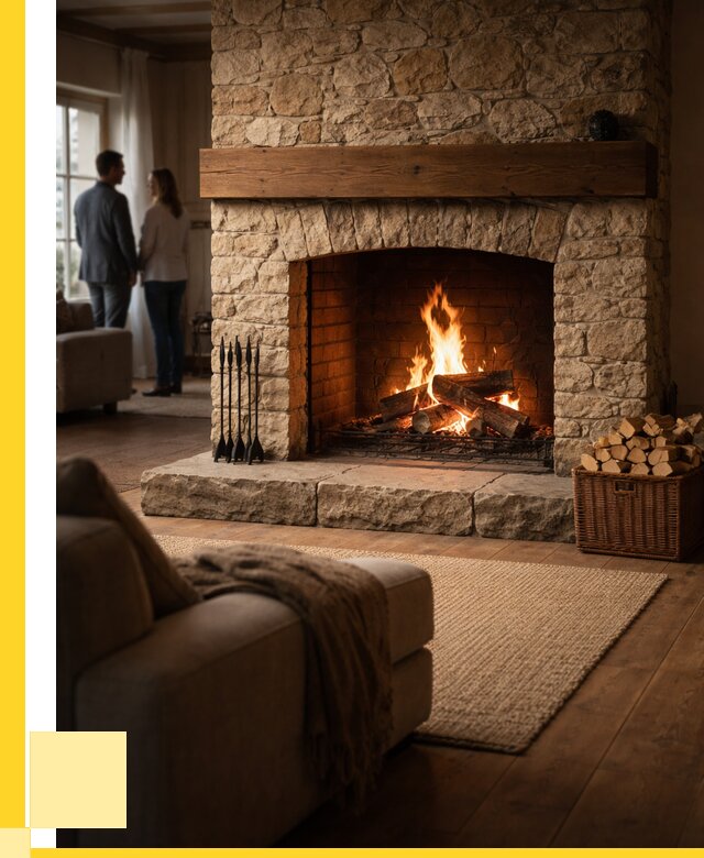 Открытые камины под ключ в Гукове от 153990 р. ЭриданГкв