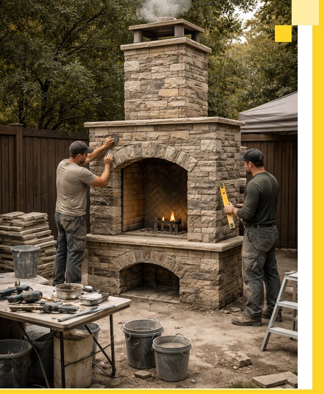 Проектирование и установка уличных каминов в Гукове