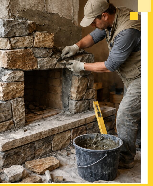 Изготовление и установка каменных каминов под ключ в Гукове