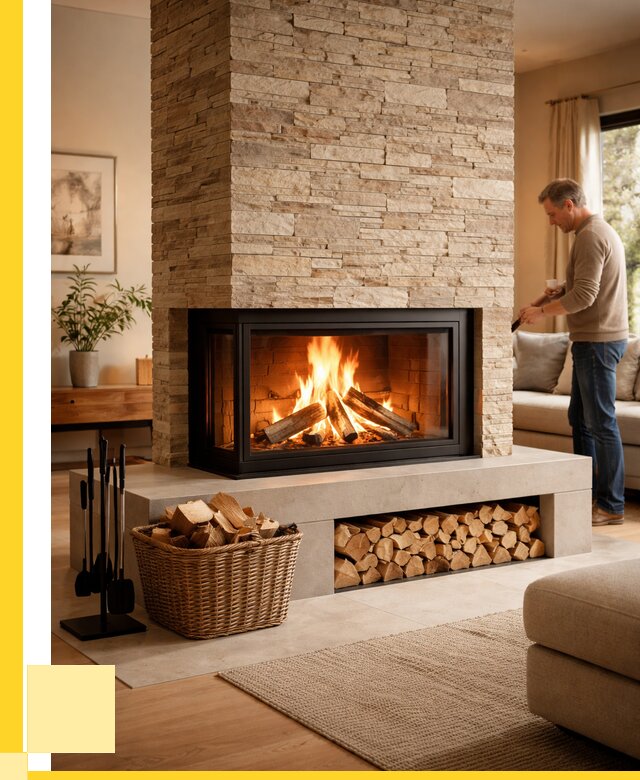 Дровяной камин под ключ в Гукове от 205320 р. | ЭриданГкв