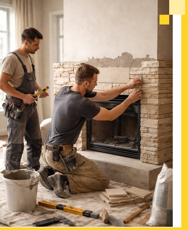 Установка и монтаж каминов для загородного дома в Гукове