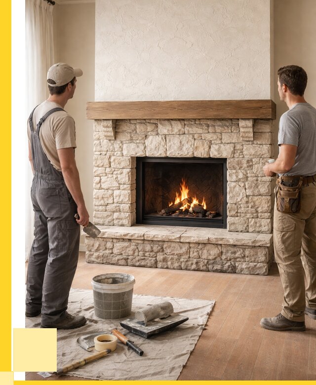 Отделка каминов в Гукове от 6673 р. под ключ | ЭриданГкв