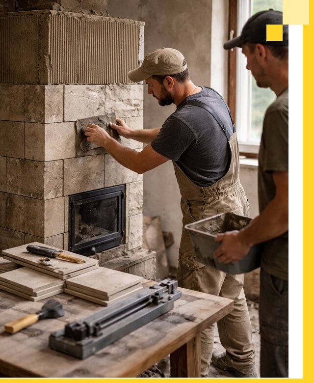 Профессиональная облицовка печей в Гукове: керамика и камень