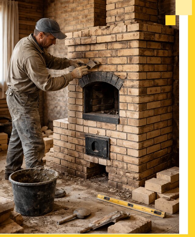 Кирпичные печи под ключ в Гукове: проектирование и кладка