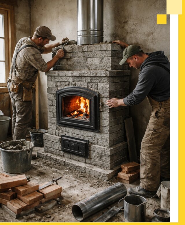 Производство, поставка и монтаж дровяных печей в Гукове