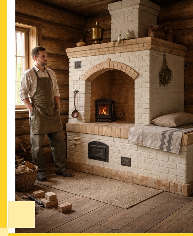 Русские печи с лежанкой под ключ в Гукове от 153990 р. ЭриданГкв