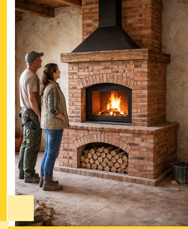 Печи камины из кирпича в Гукове от 123192 р. | ЭриданГкв