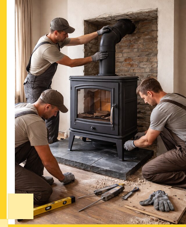 Монтаж печи камина в частном доме в Гукове от 25665 р. | ЭриданГкв