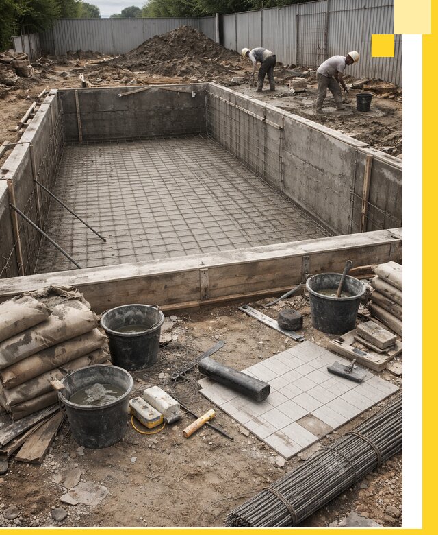 Строительство бассейнов под ключ в Гукове, дизайн и монтаж