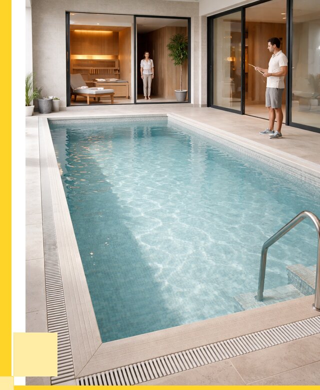 Отделка бассейна пленкой ПВХ в Гукове от 3593 р. - ЭриданГкв