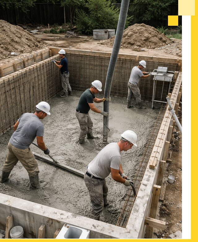 Строительство бетонных бассейнов под ключ в Гукове