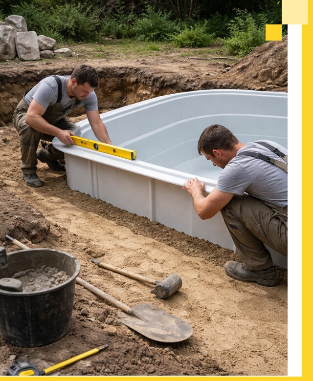 Производство и установка пластиковых бассейнов в Гукове под ключ