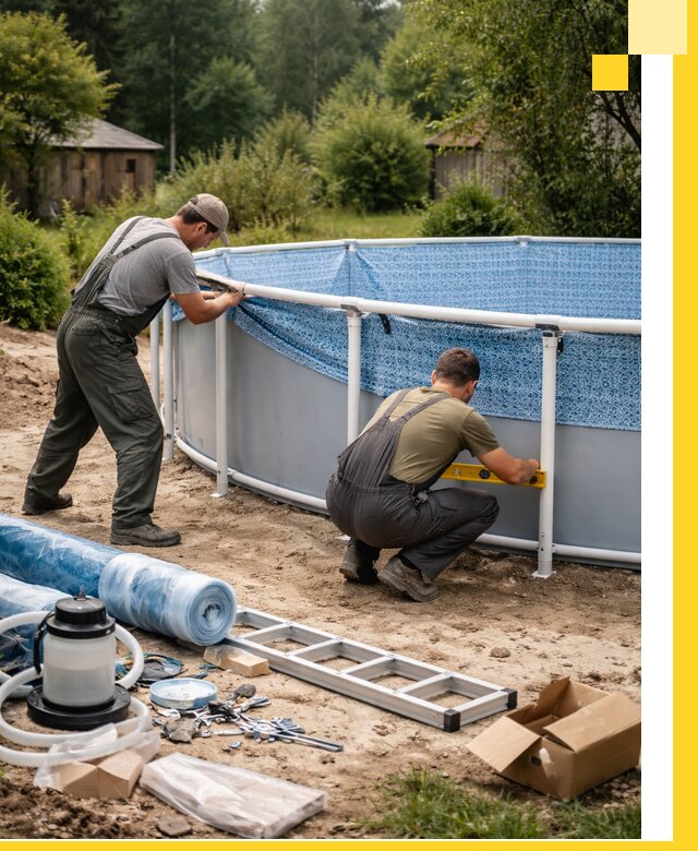 Установка и монтаж каркасных бассейнов в Гукове под ключ