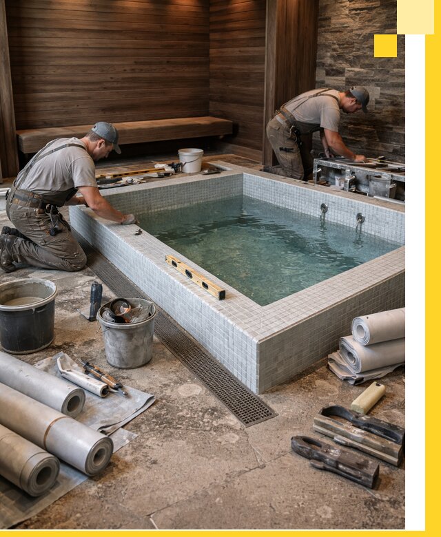 Установка и строительство бассейнов для сауны в Гукове