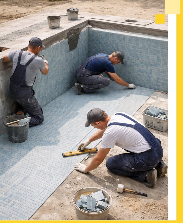 Укладка и установка плитки для бассейнов под ключ в Гукове