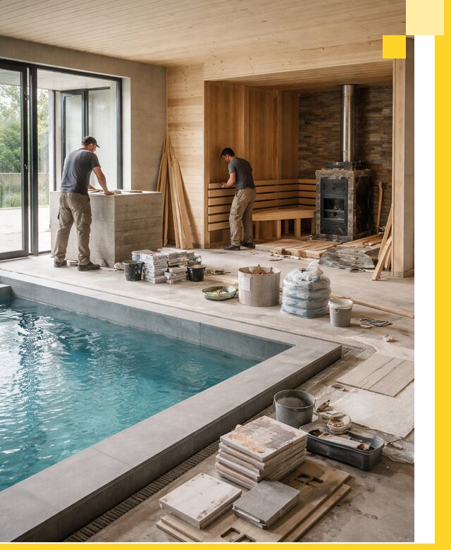 Проектирование и строительство бань с бассейном в Гукове