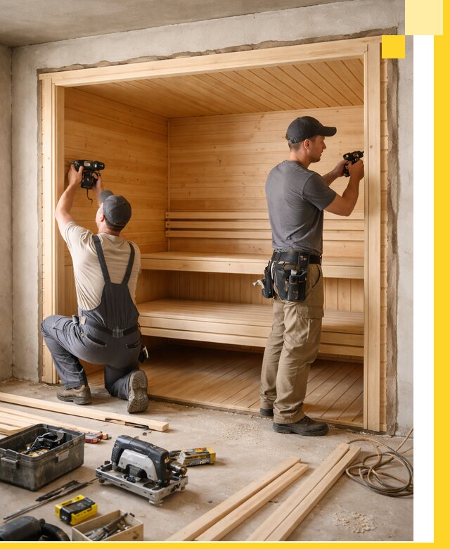 Монтаж саун под ключ в Гукове — проектирование и установка