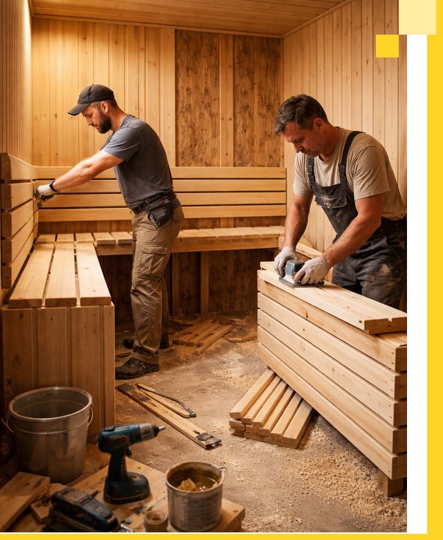 Профессиональный комплексный ремонт саун под ключ в Гукове