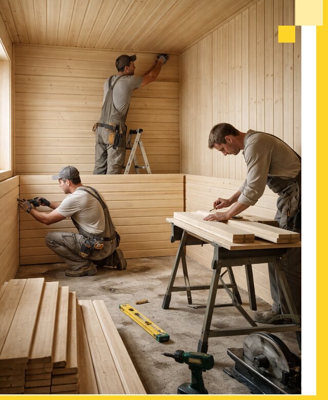 Обшивка саун в Гукове из натуральной древесины под ключ