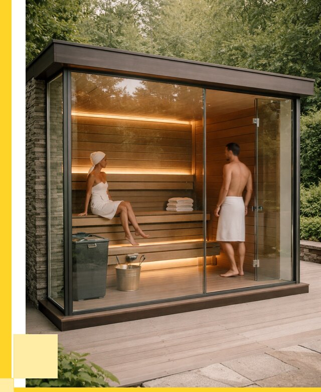 Сауна стеклянная и двери для сауны в Гукове от 256650 р. | ЭриданГкв