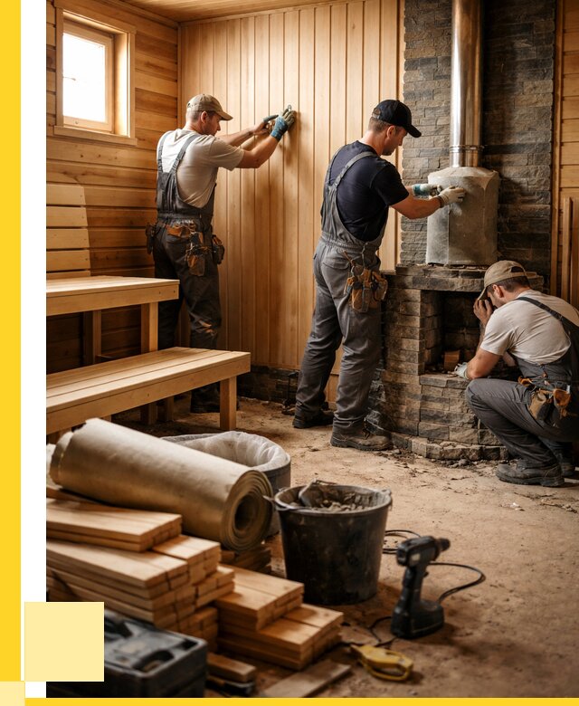 Ремонт бань под ключ в Гукове от 46197 р. | ЭриданГкв