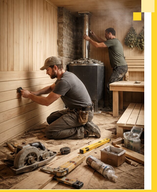 Полное строительство и оснащение парных под ключ в Гукове