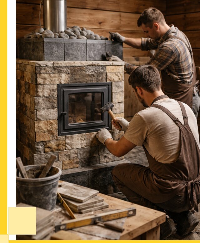 Облицовка банной печи в Гукове от 15399 р. | ЭриданГкв