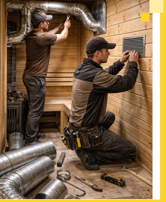 Проектирование и монтаж вентиляции бани в Гукове под ключ