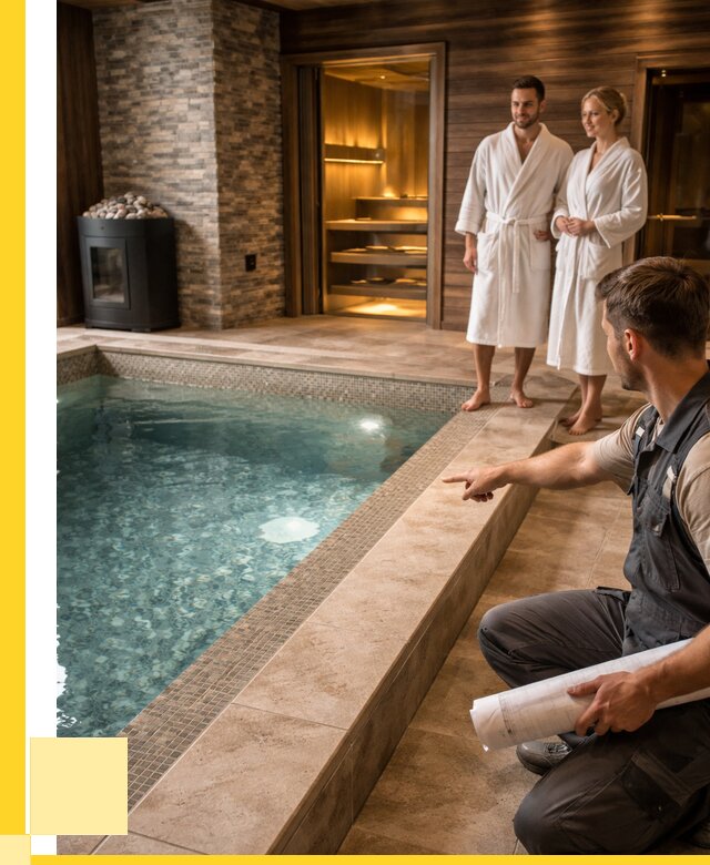 Проект бани с бассейном под ключ в Гукове от 66729 р. | ЭриданГкв