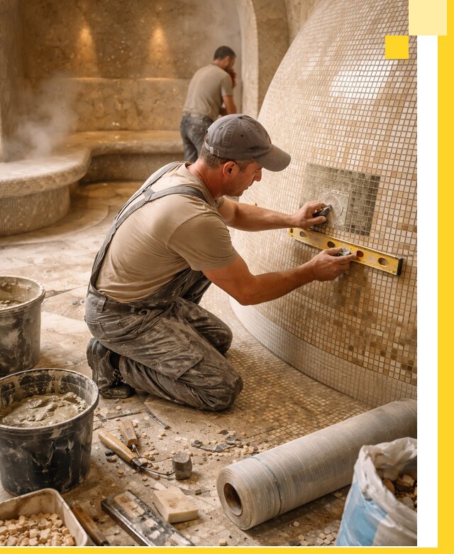 Хамам под ключ в Гукове: проектирование, строительство, отделка