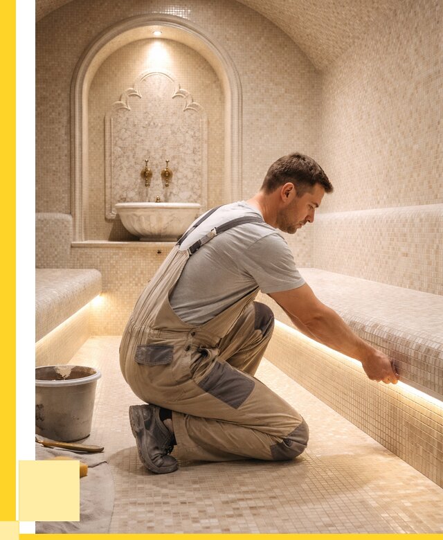 Отделка хамамов под ключ в Гукове от 5646 р. | ЭриданГкв