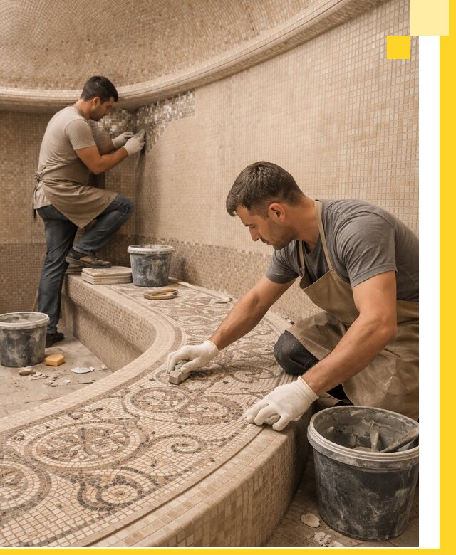 Плитка для хамама в Гукове, укладка, подбор и поставка