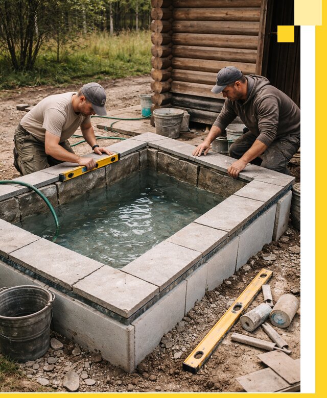 Изготовление и установка холодных купелей под ключ в Гукове